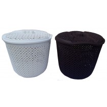 Корзина для хранения круглая с крышкой №8163 (39*40*34см)